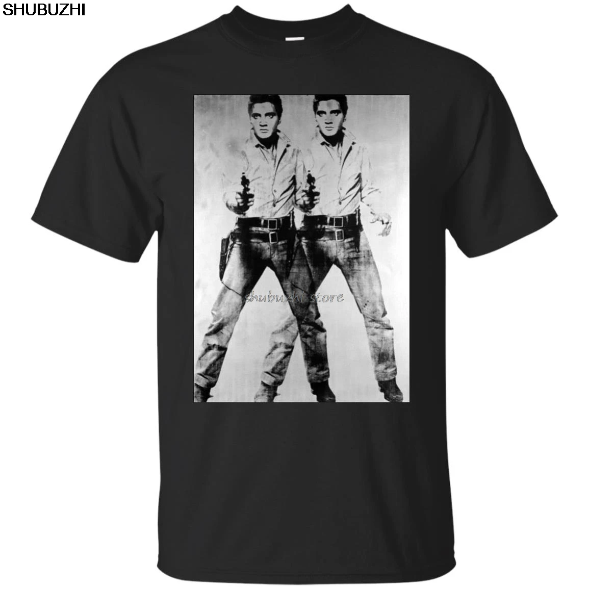 Футболка в стиле Харадзюку Elvis Andy Warhol поп арт ретро 1960 е стрелок G200 Ультра хлопок