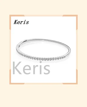 100% 925 sterling silver 1:1 authentic original 590531cz-1 seductive brilliant basic charm proper curly diy frizzy