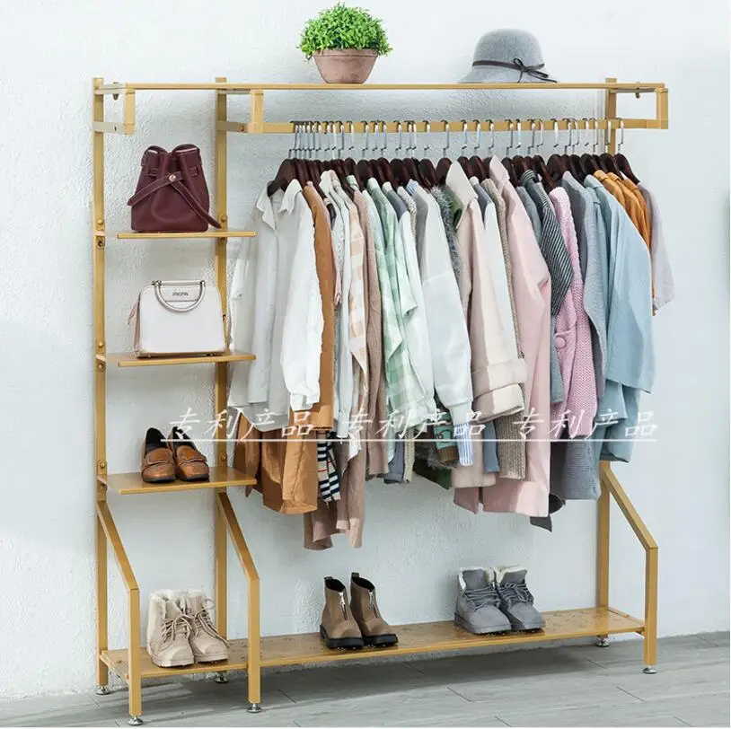 Clothing store display shelf floor shoes bag hanging clothes shelf side hanging display shelf shelf
Clothing store display shelf floor shoes bag hanging clothes shelf side hanging display shelf shelf