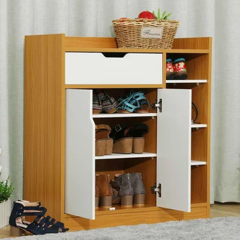 17 Pairs Wooden Shoe Rack Space-saving Multiple Layers Storage Shelf Doorway Simple Economical Shoe Cabinet with Drawer
17 Pairs Wooden Shoe Rack Space-saving Multiple Layers Storage Shelf Doorway Simple Economical Shoe Cabinet with Drawer