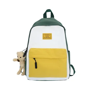 2020 New Style Female Korean-style Backpack Harajuku School Bag INS High School College Student Simple Contrast Color Backpack o
2020 New Style Female Korean-style Backpack Harajuku School Bag INS High School College Student Simple Contrast Color Backpack o