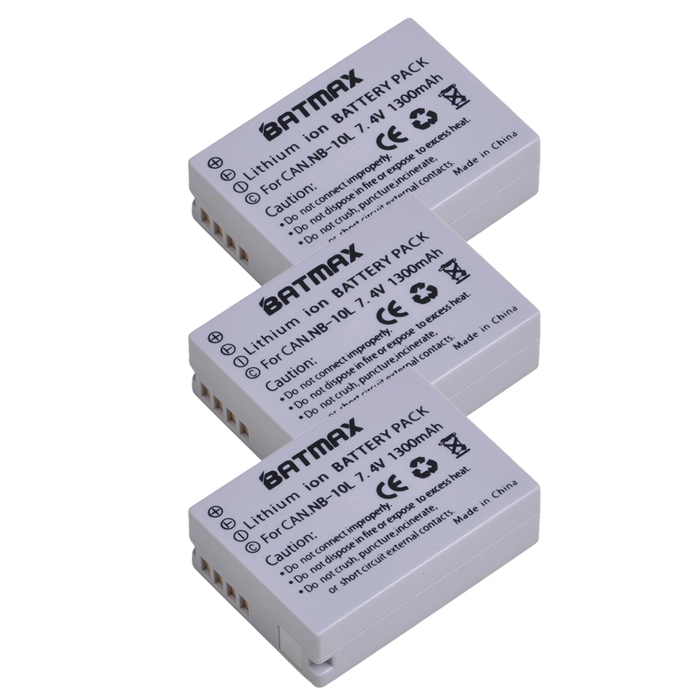 Batmax 3Pcs NB-10L NB10L NB 10L Camera Battery for Canon PowerShot SX40 HS SX40HS SX50 HS SX50HS G1 X G1X G15 G16 SX60 HS G3X
Batmax 3Pcs NB-10L NB10L NB 10L Camera Battery for Canon PowerShot SX40 HS SX40HS SX50 HS SX50HS G1 X G1X G15 G16 SX60 HS G3X