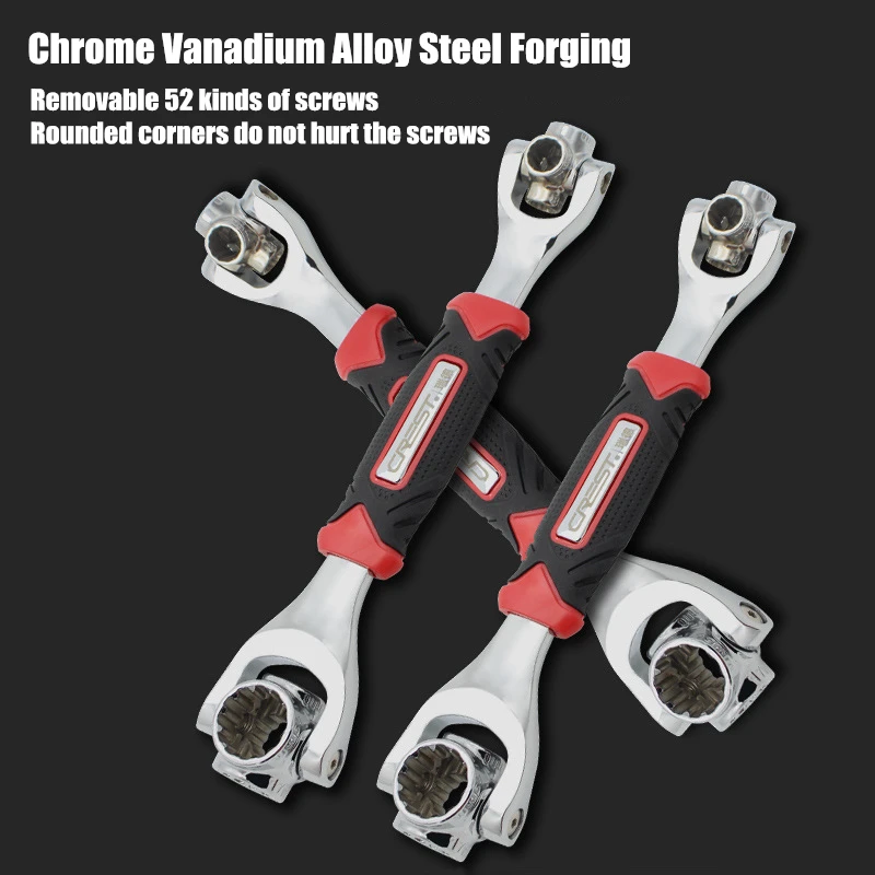 Multi-function Wrench Universal Tool Manual Wrench Socket 360°rotating Socket Wrench Repair Tool Portable Multifunctional Tool
Multi-function Wrench Universal Tool Manual Wrench Socket 360°rotating Socket Wrench Repair Tool Portable Multifunctional Tool