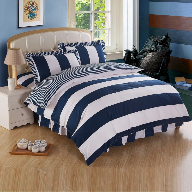 

Adults Kids Bedroom Twin 160x210cm Stripe Cotton Duvet Cover Quilt Cover Home Textiles Bedclothes Comforter Cover Bedding Bag