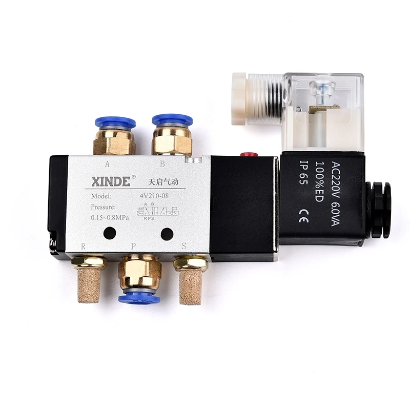 Free Shipping 1/4" 2 Position 5 Port Air Solenoid Valves 4V210-08 Pneumatic Control Valve , DC12v DC24v AC36v AC110v 220v 380v
Free Shipping 1/4" 2 Position 5 Port Air Solenoid Valves 4V210-08 Pneumatic Control Valve , DC12v DC24v AC36v AC110v 220v 380v