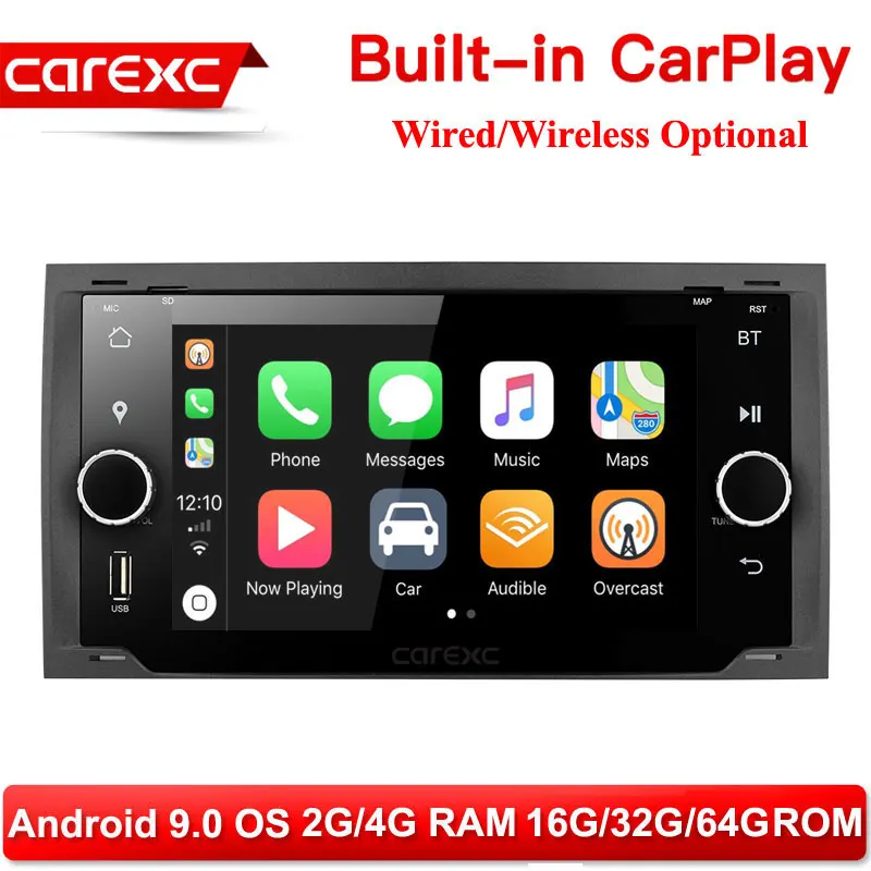 Автомобильный радиоприемник CarExc мультимедийный плеер с CarPlay для Ford Focus II C Max S Galaxy