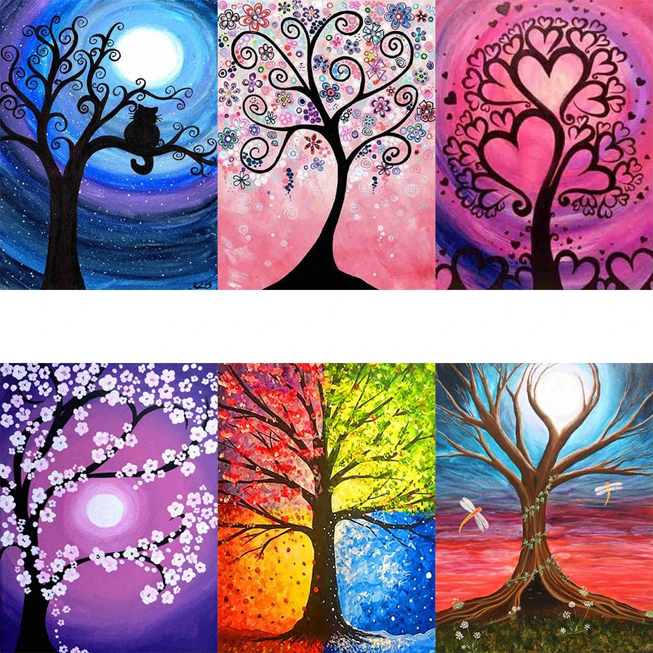 AMTMBS Time Tree Painting By Number Coloring By Numbers Landscape Acrylic Oil Painting Hand Painted Kit Canvas Home Wall Decor
AMTMBS Time Tree Painting By Number Coloring By Numbers Landscape Acrylic Oil Painting Hand Painted Kit Canvas Home Wall Decor