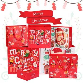 Christmas Gift Bag Santa Kraft Paper Handbag Gift Bag Exquisite Package Bag Candy Box New Year Kids Favors Packaging Bag 
Christmas Gift Bag Santa Kraft Paper Handbag Gift Bag Exquisite Package Bag Candy Box New Year Kids Favors Packaging Bag
