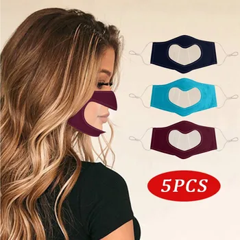 Mascara Transparente Proteccion 5PCS Heart-Shaped ma$k With Clear Window Visible Expression For Deaf Mute People 
Mascara Transparente Proteccion 5PCS Heart-Shaped ma$k With Clear Window Visible Expression For Deaf Mute People