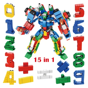 15PCS Transformation Number Robot Educational Toy for Children Assembling Building Blocks Compatible with Figure Bricks
15PCS Transformation Number Robot Educational Toy for Children Assembling Building Blocks Compatible with Figure Bricks