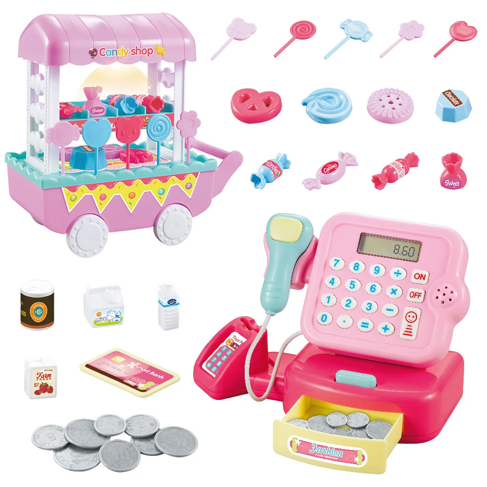 Mini Simulated Supermarket Checkout Counter Role play Lighting Cashier Cash Register Set Kids Pretend Play Early Educational Toy
Mini Simulated Supermarket Checkout Counter Role play Lighting Cashier Cash Register Set Kids Pretend Play Early Educational Toy