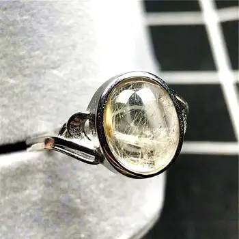 Genuine Natural Gold Rutilated Quartz Ring Jewelry For Woman Man Clear Crystal 12x10mm Beads Silver Stone Adjustable Ring AAAAA
Genuine Natural Gold Rutilated Quartz Ring Jewelry For Woman Man Clear Crystal 12x10mm Beads Silver Stone Adjustable Ring AAAAA