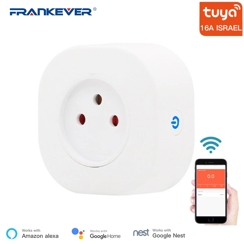 FrankEver Tuya 16A Israel WiFi Smart Plug Socket Remote Voice Control Outlet Timing Work With Alexa Google Home Smart Household
FrankEver Tuya 16A Israel WiFi Smart Plug Socket Remote Voice Control Outlet Timing Work With Alexa Google Home Smart Household