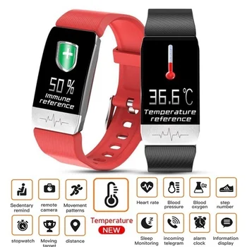 Bracelet Temperature Measurement 5 In 1 Heart Monitor Immunity Waterproof Fitness Tracker Watch ECG Control Sport Smartwatch
Bracelet Temperature Measurement 5 In 1 Heart Monitor Immunity Waterproof Fitness Tracker Watch ECG Control Sport Smartwatch