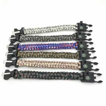 Tactical Outdoor Safety Survival Paracord 550 Bracelet First Aid Kits 4in1 Fuction Whistles Compass Knife Military Outdoor Tools
Tactical Outdoor Safety Survival Paracord 550 Bracelet First Aid Kits 4in1 Fuction Whistles Compass Knife Military Outdoor Tools