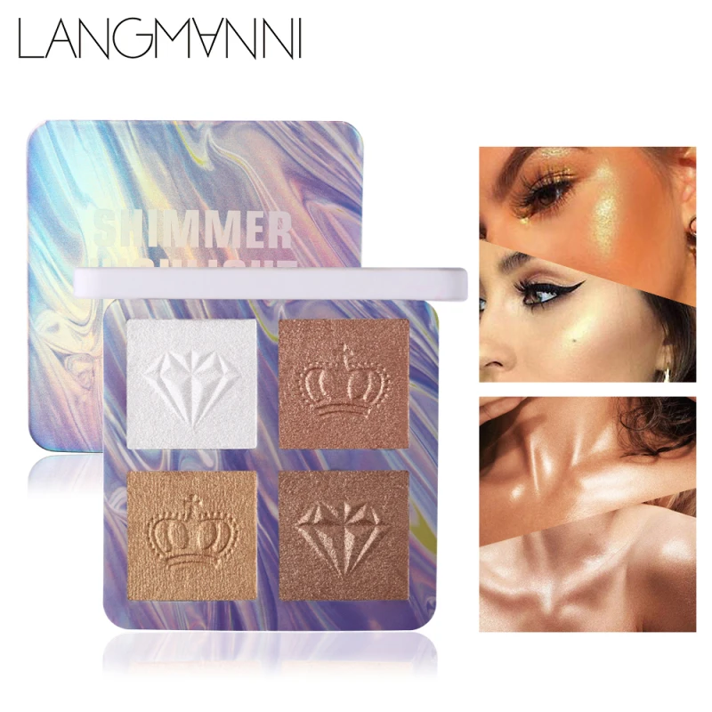 LANGMANNI New 4 Colors Highlighter Palette Makeup Face Contour Powder Bronzer Repair Capacity Powde TSLM1
LANGMANNI New 4 Colors Highlighter Palette Makeup Face Contour Powder Bronzer Repair Capacity Powde TSLM1