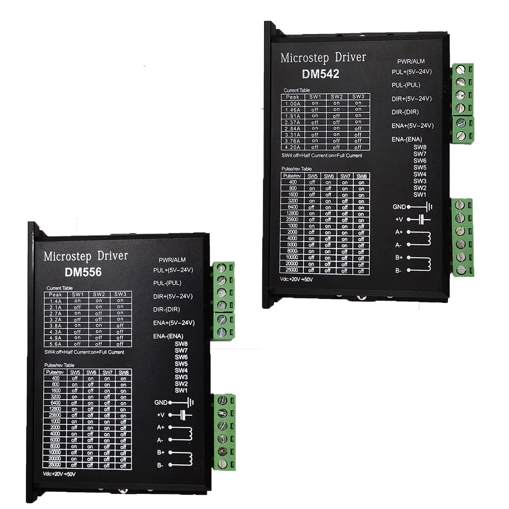 

Stepper motor controller DM542 DM556 2-phase digital stepper motor controller 18-48 VDC 57 86 series motor is 4.2A.