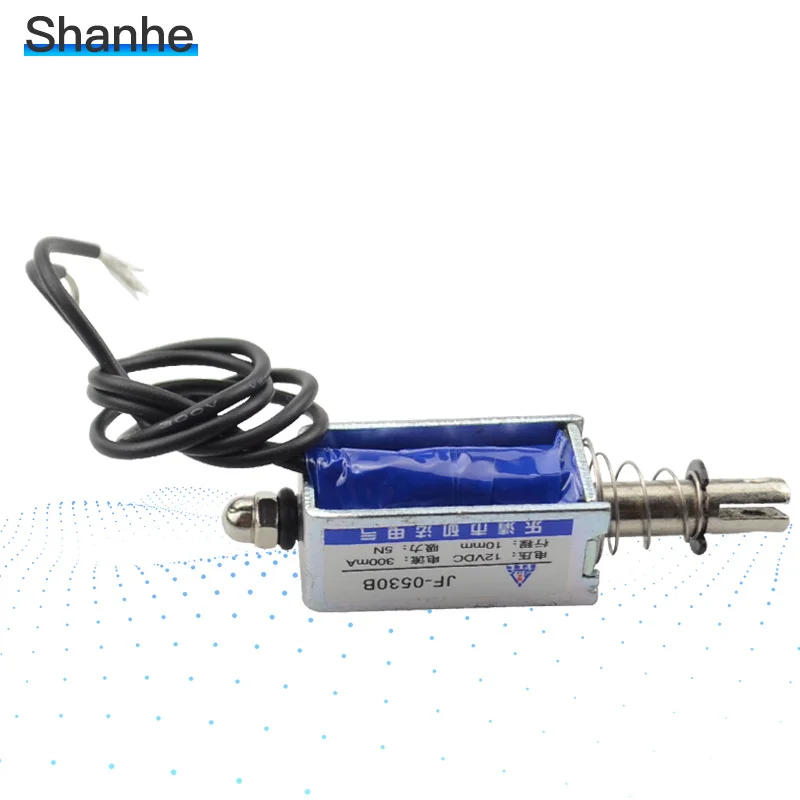 JF-0530B DC 6V 12V 24V Push&Pull type gangbei-0530B Open Frame Electromagnet keepping Force 5N travel 10mm Linear Solenoid
JF-0530B DC 6V 12V 24V Push&Pull type gangbei-0530B Open Frame Electromagnet keepping Force 5N travel 10mm Linear Solenoid