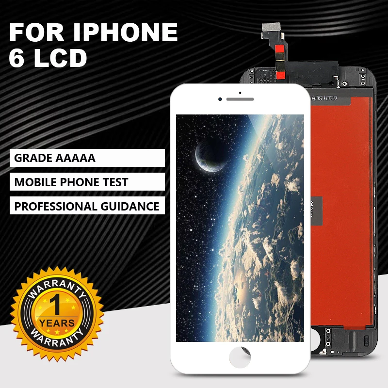 AAAA +++ level LCD display for iPhone 6G 'touchscreen digitizer assembly. No dead angle pixels + tempered glass + tools +
AAAA +++ level LCD display for iPhone 6G 'touchscreen digitizer assembly. No dead angle pixels + tempered glass + tools +