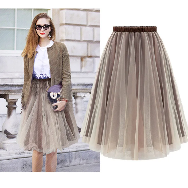 Women Fashion High Waist Pleated Skirt Solid Color Mid-calf Length Chiffon Clothing Lady Casual Party Skirt Vintage
Women Fashion High Waist Pleated Skirt Solid Color Mid-calf Length Chiffon Clothing Lady Casual Party Skirt Vintage