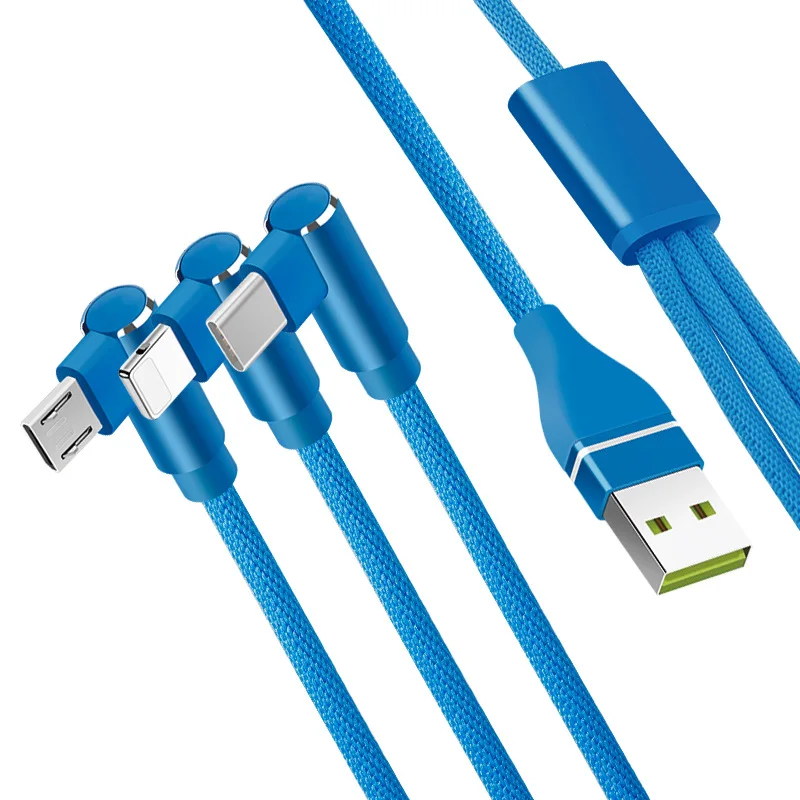 3 IN 1 Elbow 90 degree USB Type C Micro USB Cable For iPhone 8 X 7 6 6S Plus Samsung Nokia USB Universal Fast Charging Cables
3 IN 1 Elbow 90 degree USB Type C Micro USB Cable For iPhone 8 X 7 6 6S Plus Samsung Nokia USB Universal Fast Charging Cables