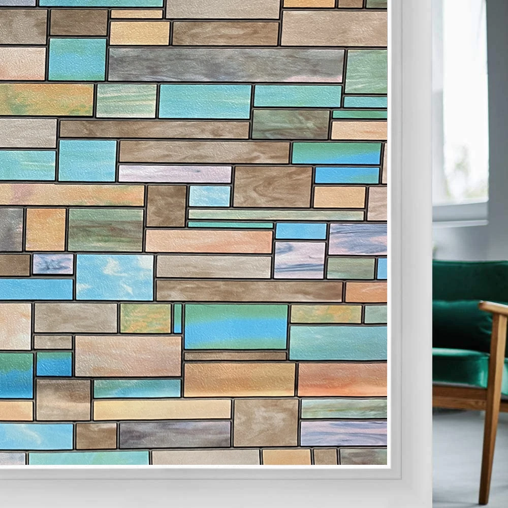 BUNPIG Privacy Window Covering Brick Stained Glass Window Film Waterproof Static Glass Cling Non Adhesive Home Decor for Door
BUNPIG Privacy Window Covering Brick Stained Glass Window Film Waterproof Static Glass Cling Non Adhesive Home Decor for Door