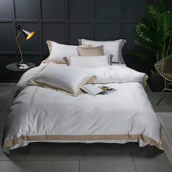 Hotel Bedding Set White Cotton Linens Sheet Pillowcase Quilt Cover Sets Queen King Super King Size 
Hotel Bedding Set White Cotton Linens Sheet Pillowcase Quilt Cover Sets Queen King Super King Size