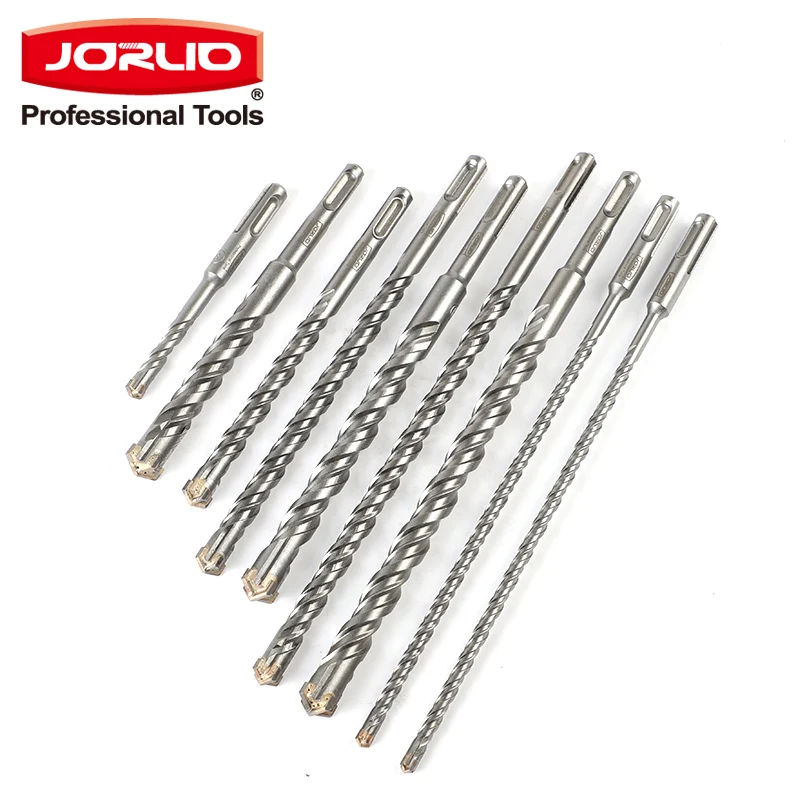 

Electric Hammer Drill Bits 160/210/260mm Crosshead Twin Spiral SDS Plus for Masonry Concrete Rock Stone