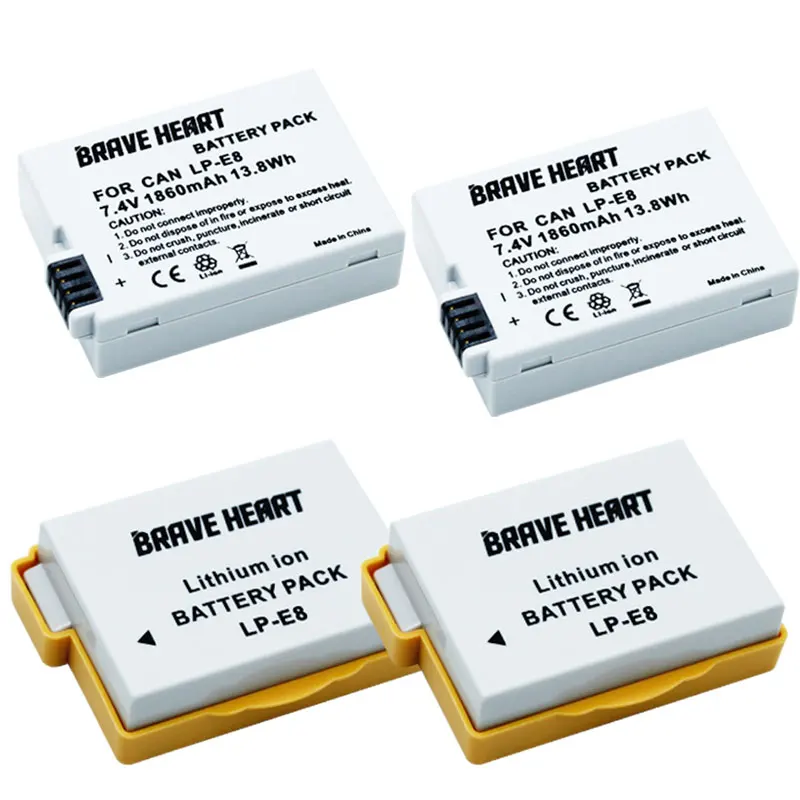 Аккумулятор 7 4 В 1860 мА · ч bateria LP E8 LP-E8 LPE8 для Canon EOS 550D 600D 650D 700D X4 X5 X6i X7i T2i T3i |