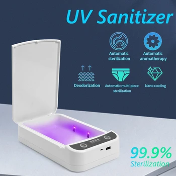 UV Phone Sterilizer Box Smartphone Mask Sanitizer UV-A + UV-C Disposable Face Mask Disinfector Personal Disinfection Cabinet 
UV Phone Sterilizer Box Smartphone Mask Sanitizer UV-A + UV-C Disposable Face Mask Disinfector Personal Disinfection Cabinet