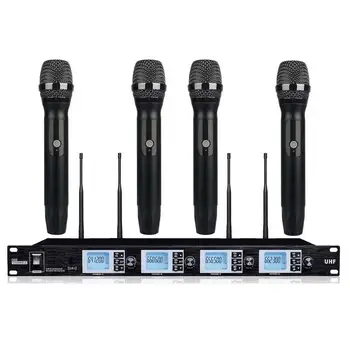4 Metal Handheld Wireless UHF Microphone System Karaoke KTV 4 Channels Cordless Dynamic Mikrofon mic for Church School Meeting
4 Metal Handheld Wireless UHF Microphone System Karaoke KTV 4 Channels Cordless Dynamic Mikrofon mic for Church School Meeting