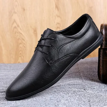 LIMEIKE Mens Dress Shoes Genuine Leather Business Formal Shoes Black Lace Up Fashion For Men Oxford Shoes
LIMEIKE Mens Dress Shoes Genuine Leather Business Formal Shoes Black Lace Up Fashion For Men Oxford Shoes