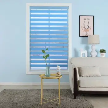 

Day Night Blinds Zebra Double Roller Shades Light Filtering Dual Layer Window Blind Shade Treatment for Living Room/Bedroom