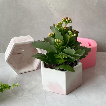 Hexagon Flower Pot Concrete Mold DIY Plaster Plant Pot Silicone Molds Big Cement Succulent Plants Flowerpot Mould
Hexagon Flower Pot Concrete Mold DIY Plaster Plant Pot Silicone Molds Big Cement Succulent Plants Flowerpot Mould
