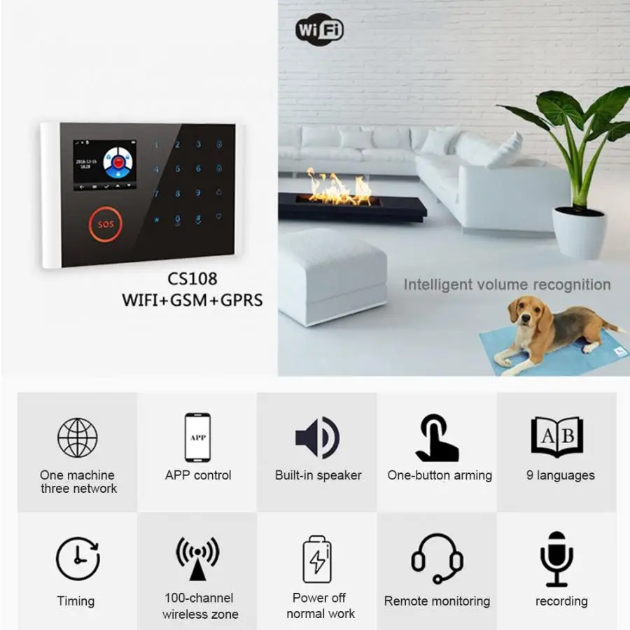 Alarm system for home WIFI GSM GPRS Home Burglar Intruder Alarm Touch Sensor Security System Accessories Anti-theft Alarm
Alarm system for home WIFI GSM GPRS Home Burglar Intruder Alarm Touch Sensor Security System Accessories Anti-theft Alarm