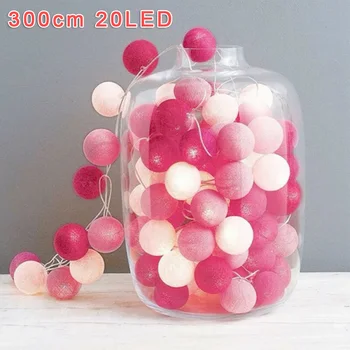 220 (V) 3 Meters (6.56ft) / 20led LED Globe Garland Cotton Ball String Fairy Lights Home Wedding Room Party Decor
220 (V) 3 Meters (6.56ft) / 20led LED Globe Garland Cotton Ball String Fairy Lights Home Wedding Room Party Decor