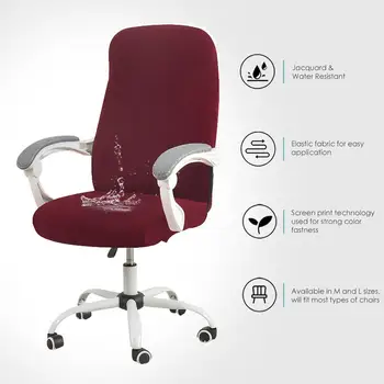 Cover for Office Chair Water Resistant Jacquard Computer Game Chair Slipcover Elastic Cover for cadeiras de escritório 1PC
Cover for Office Chair Water Resistant Jacquard Computer Game Chair Slipcover Elastic Cover for cadeiras de escritório 1PC