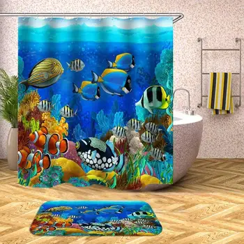 35 Tropical Fish Shower Curtain Undersea Turtle Waterproof Bath Curtains for Bathroom Bathtub Bathing Cover Large Wide
35 Tropical Fish Shower Curtain Undersea Turtle Waterproof Bath Curtains for Bathroom Bathtub Bathing Cover Large Wide