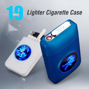 Metal Cigarette Case Box with USB Electric Lighter LED Logo Design Tobacco Holder Windproof Electronic Plasma Arc Lighter Gifts
Metal Cigarette Case Box with USB Electric Lighter LED Logo Design Tobacco Holder Windproof Electronic Plasma Arc Lighter Gifts