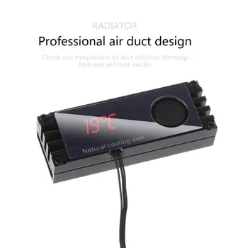 M.2 Cooling Fan Temperature OLED Digital Display M.2 NGFF 2280 Nano Silicone Thermal Pad Cooling Fan Heatsink Cooler C26
M.2 Cooling Fan Temperature OLED Digital Display M.2 NGFF 2280 Nano Silicone Thermal Pad Cooling Fan Heatsink Cooler C26