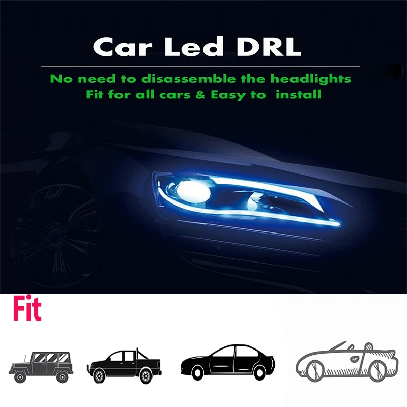 Car Accessories Newest Magic Color LED Daytime Running Lights Auto Flowing Turn Signal Guide Strip Headlight Assembly 12V
Car Accessories Newest Magic Color LED Daytime Running Lights Auto Flowing Turn Signal Guide Strip Headlight Assembly 12V