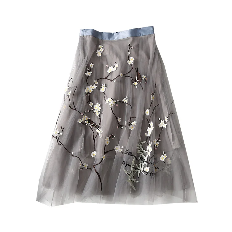 A Generation of Smokey Grey Relief Spring Spray Embroidered Mid-length Gauze Skirt Entity
A Generation of Smokey Grey Relief Spring Spray Embroidered Mid-length Gauze Skirt Entity