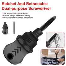 New Ratchet Phillips Slotted 2 in 1 Mini Screwdriver Dual-purpose Batch Head Telescopic Labor-Saving Screwdriver Hand Tool 
New Ratchet Phillips Slotted 2 in 1 Mini Screwdriver Dual-purpose Batch Head Telescopic Labor-Saving Screwdriver Hand Tool