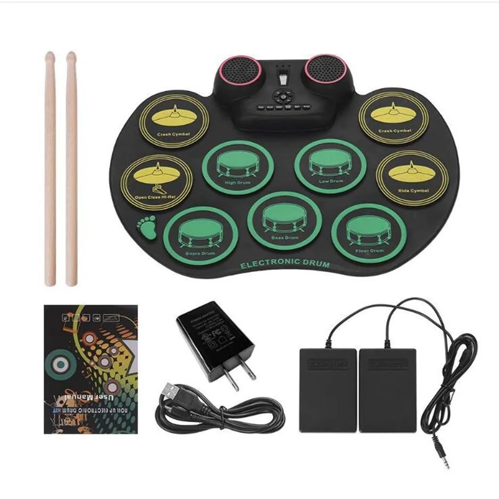 Multifunction adult professional children beginner Practice Silicone portable electronic drum kit percussion instrument A035
Multifunction adult professional children beginner Practice Silicone portable electronic drum kit percussion instrument A035