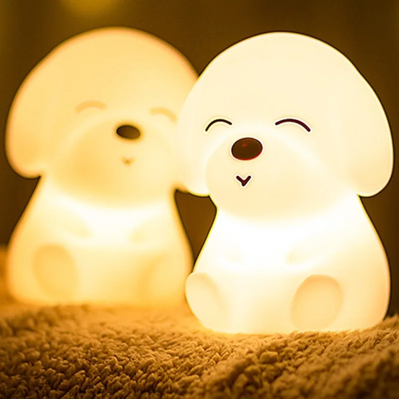 Rechargeable LED Night Light Touch Sensor Rmote Control 16 Colors Dimmable USB Silicone Puppy Lamp for Children Kids Baby
Rechargeable LED Night Light Touch Sensor Rmote Control 16 Colors Dimmable USB Silicone Puppy Lamp for Children Kids Baby
