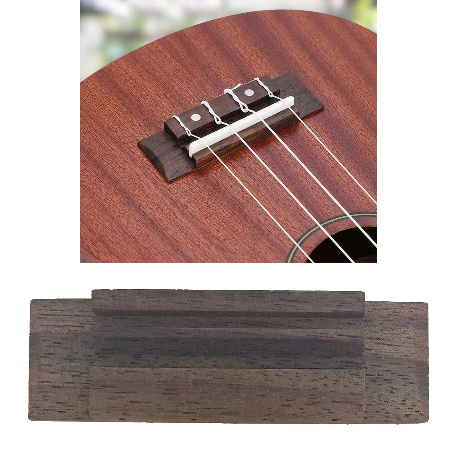 4-String Ukulele Bridge for 21/23/26'' Ukulele Uke Musical Replacement 4-String Ukulele Bridge for 21/23/26'' Ukulele Uke Musical Replacement