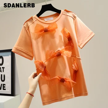 Harajuku T Shirt for Women 2020 Summer Korean Style Top Temperament Ruffled Chiffon Bow Stitching Short Sleeve T-Shirts Tshirt
Harajuku T Shirt for Women 2020 Summer Korean Style Top Temperament Ruffled Chiffon Bow Stitching Short Sleeve T-Shirts Tshirt