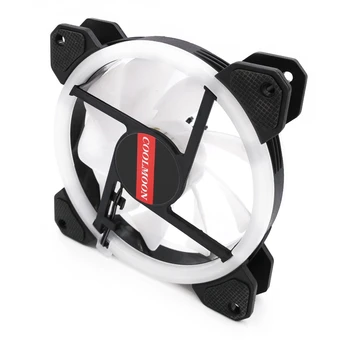 COOLMOON Computer Case PC Cooling Fan RGB Adjust LED 120mm Quiet For CPU