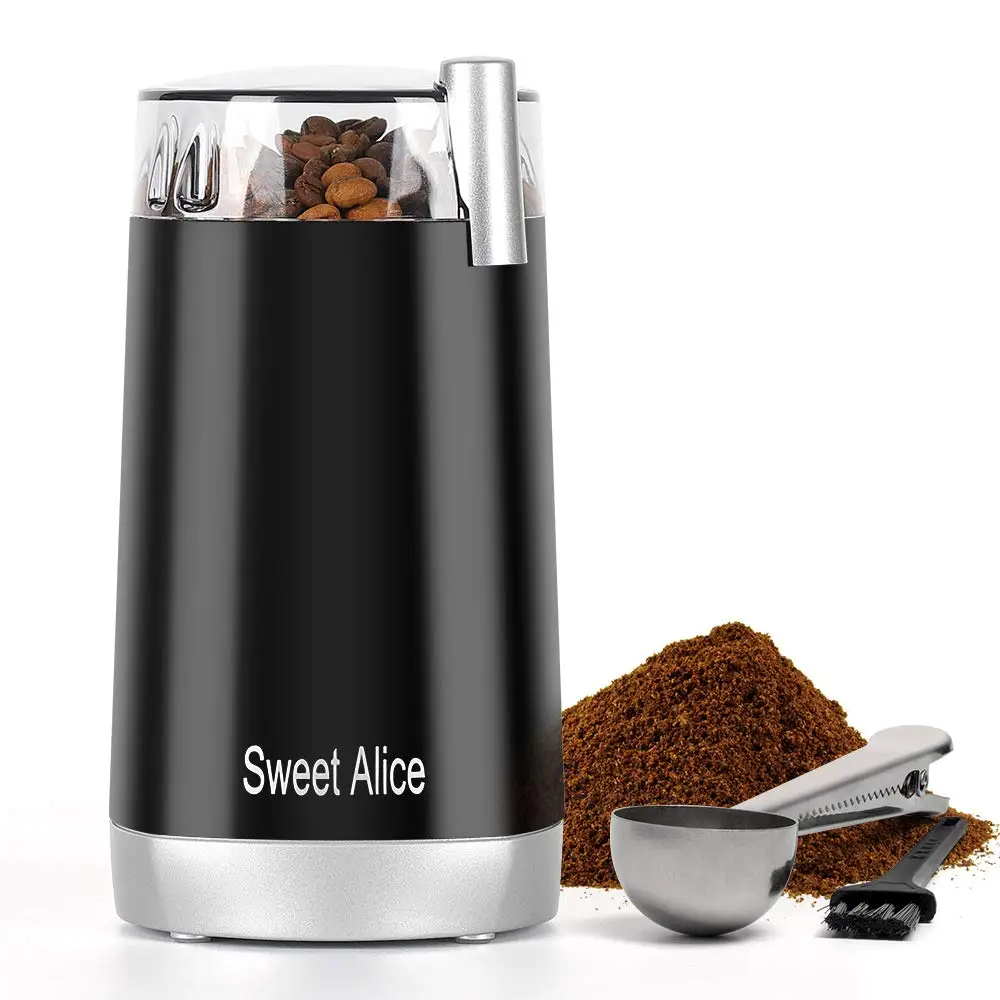 Sweet Alice Coffee Grinder Electric Quiet Coffee Bean Blade Grinders Stainless Steel for Spice Herbs Nuts Cereals Grain Mills
Sweet Alice Coffee Grinder Electric Quiet Coffee Bean Blade Grinders Stainless Steel for Spice Herbs Nuts Cereals Grain Mills