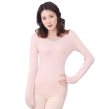 Warm Underwear Autumn Winter Women's Seamless Solid Color V-neck Plush Slim Body Autumn Clothes Wylie Coat 
Warm Underwear Autumn Winter Women's Seamless Solid Color V-neck Plush Slim Body Autumn Clothes Wylie Coat